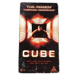 Cube VHS 1997 Trimark Vincenzo Natali Nicole de Boer Horror Sci-Fi Cult Classic